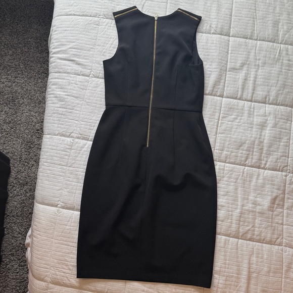 Donna Morgan black dress with gold zipper details - size 2 - Picture 2 of 9